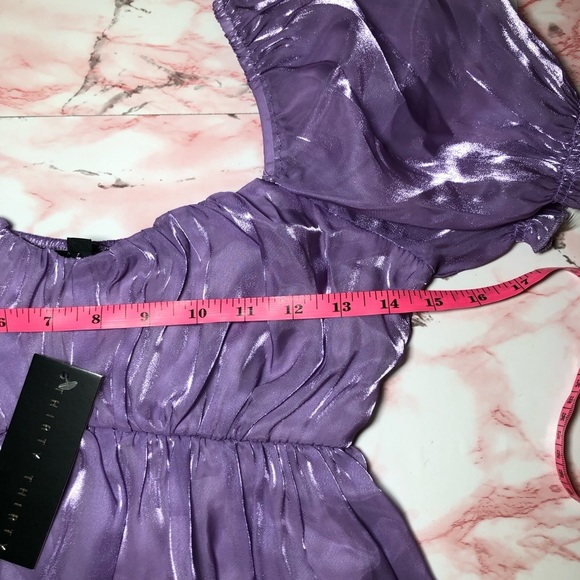 Thirty thirty shimmer puff sleeve crop top size XS - Picture 6 of 6